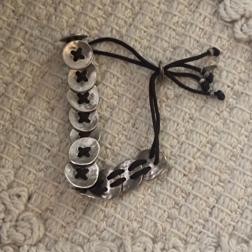 Silpada Sterling Silver "Button Up" Bracelet
